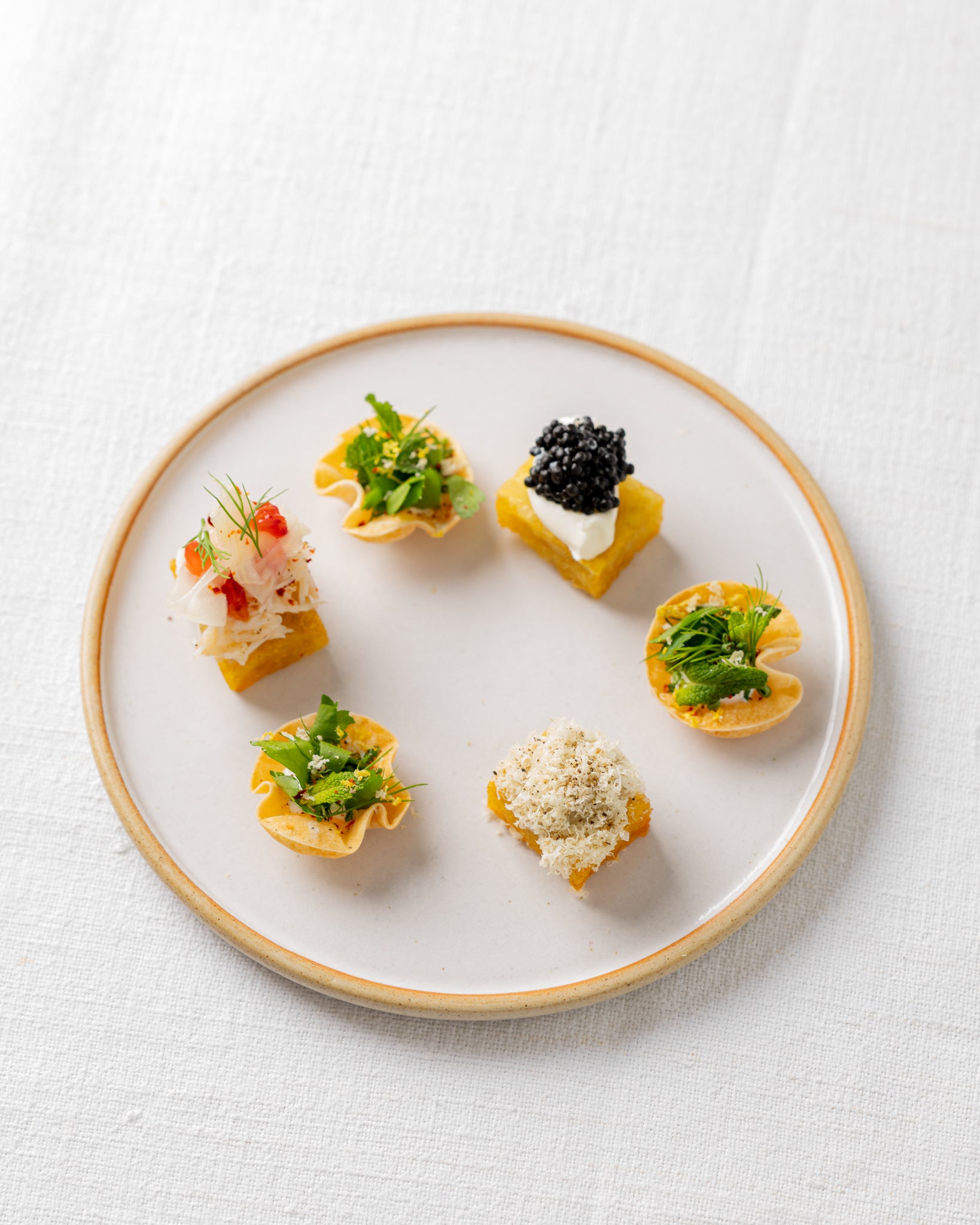 Delicate food presentation by Kitchen 94 London caterers