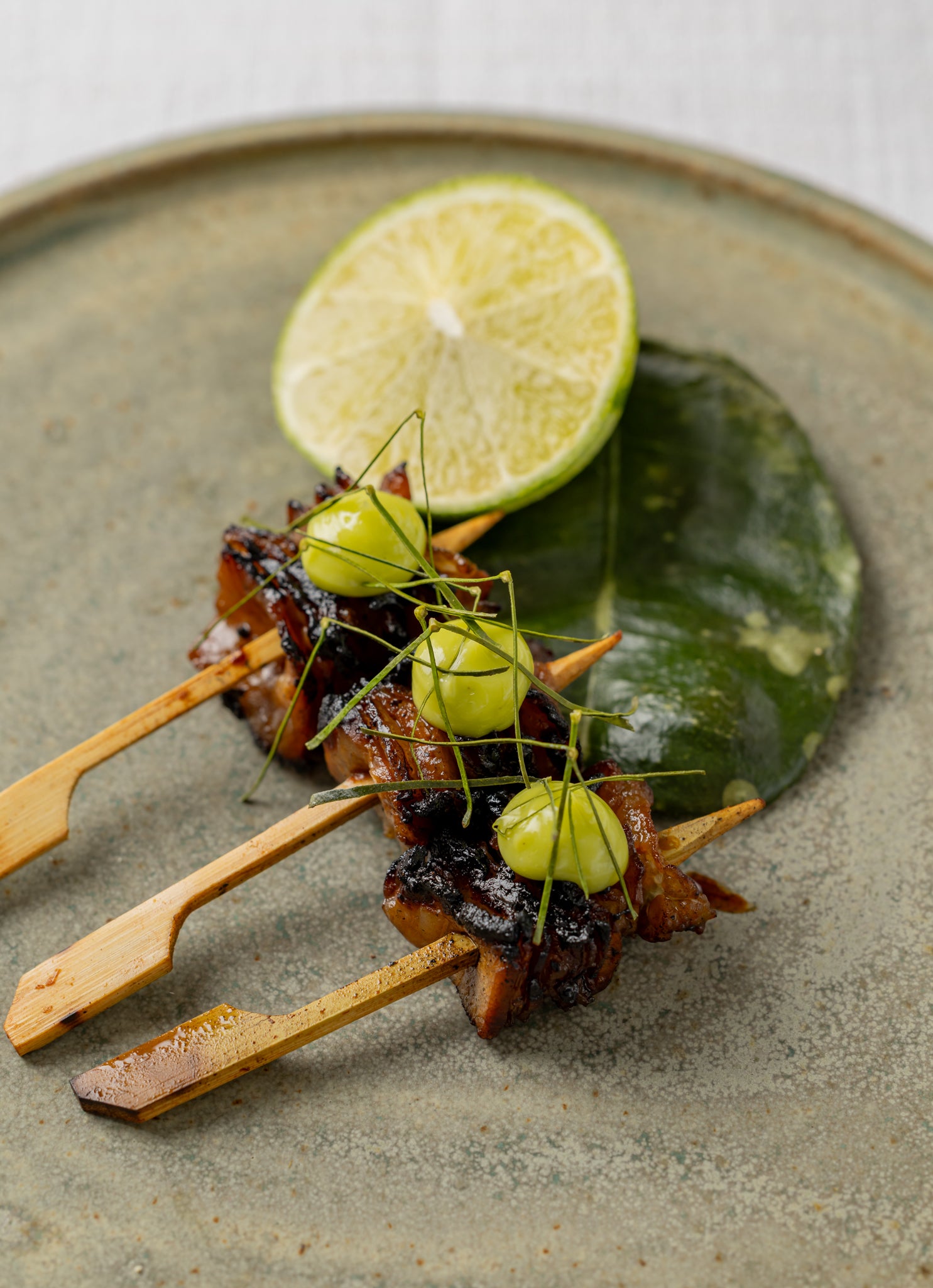 Artfully presented canapes by Kitchen 94 London caterers