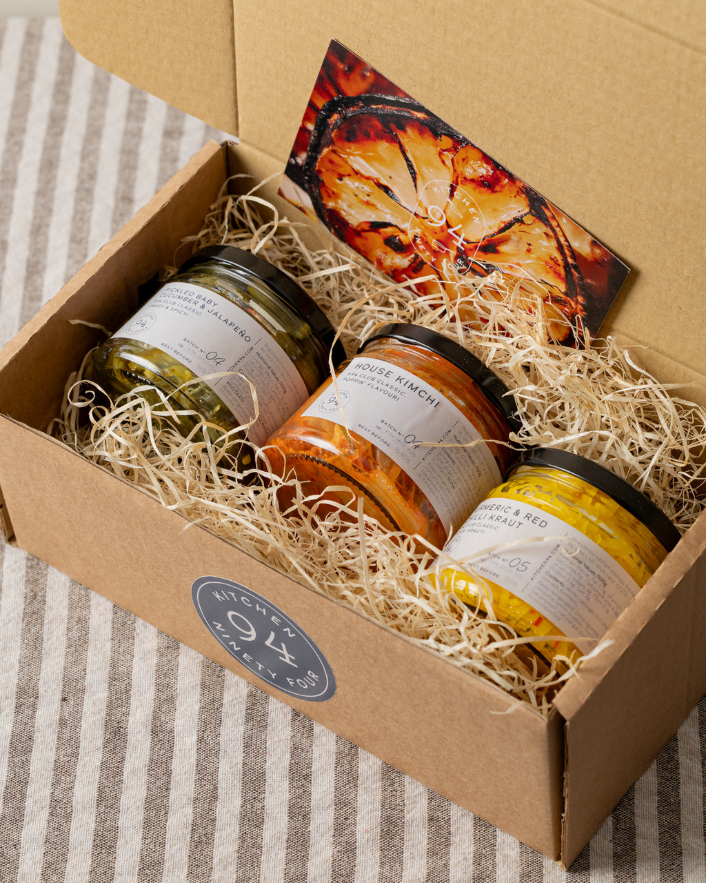 Kitchen 94 ferment jars with handmade labels