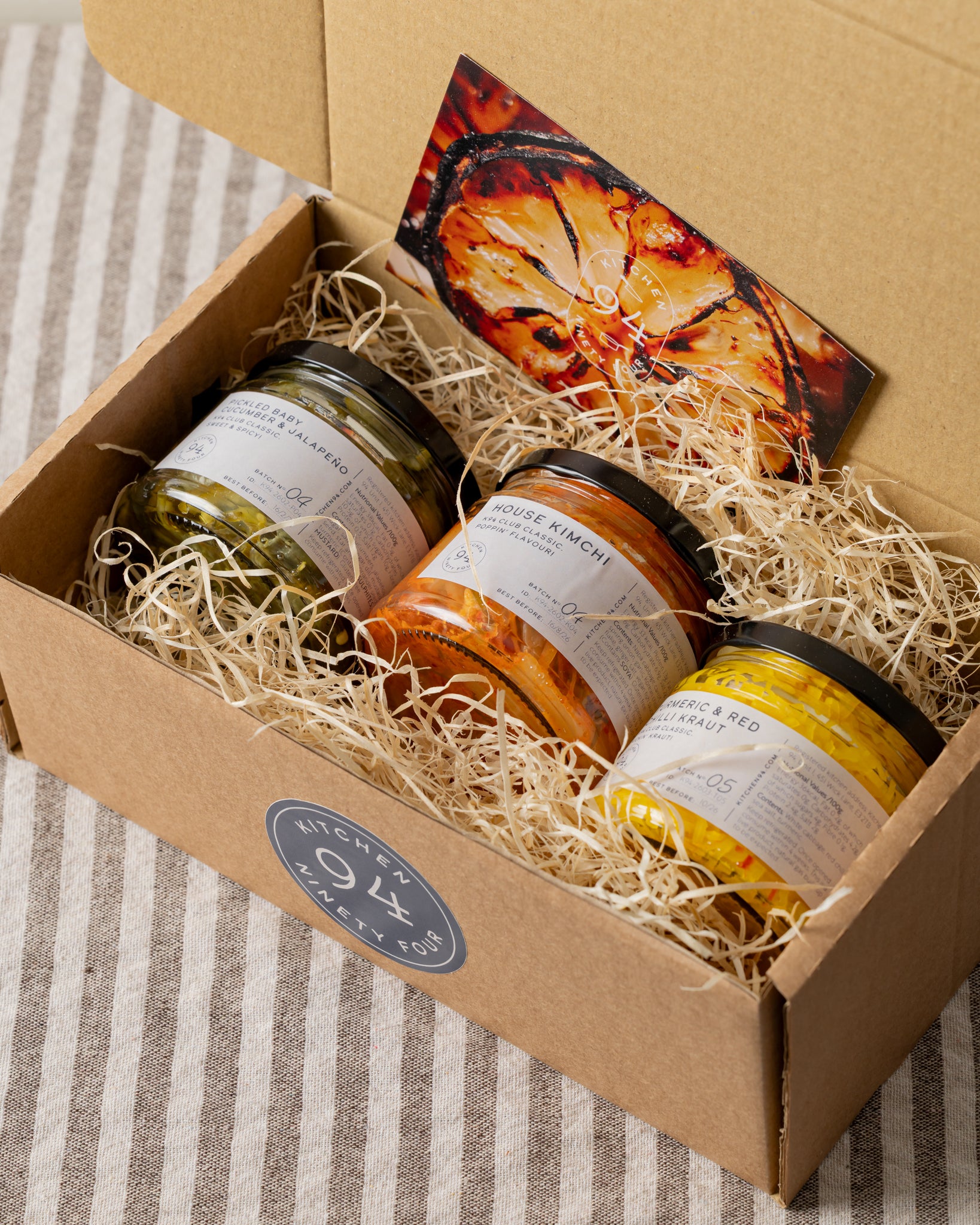 Kitchen 94 ferment jars with handmade labels