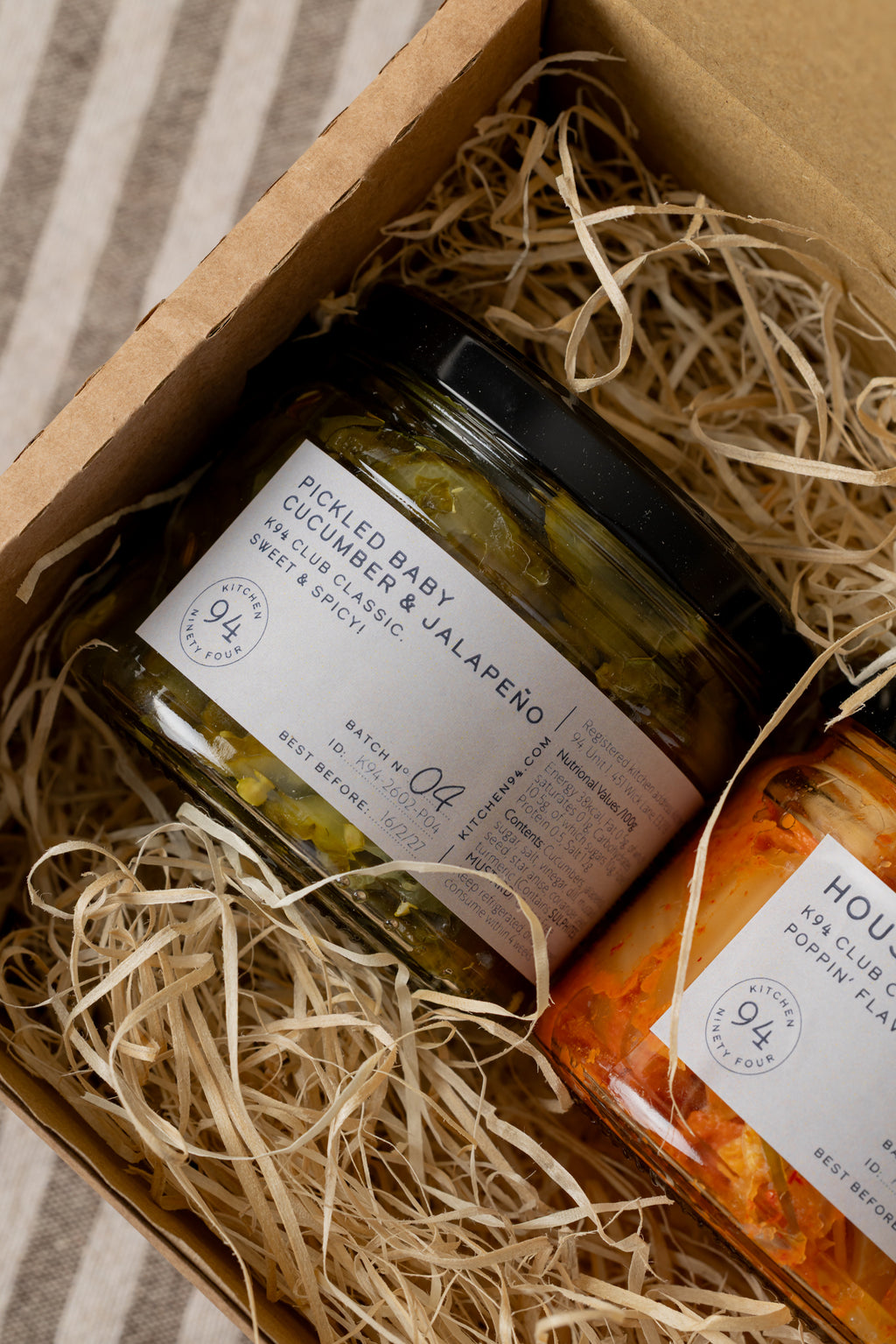 Kitchen 94 pickled cucumber and jalapeno jar
