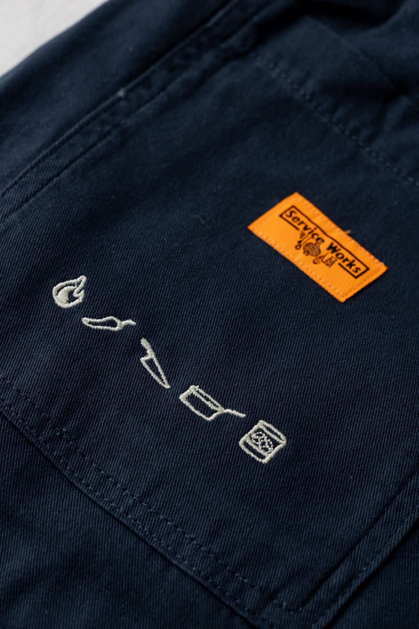 Service Works x Kitchen 94 dark navy trousers